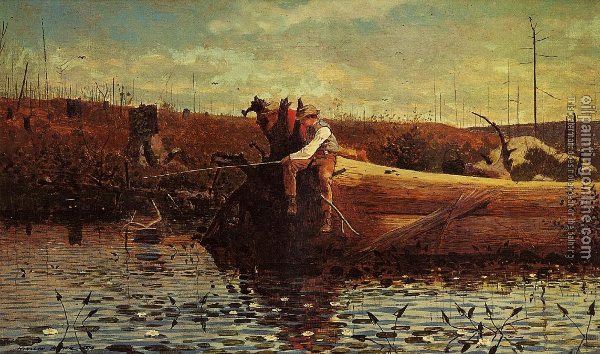 Homer, Winslow - Waiting for a Bite